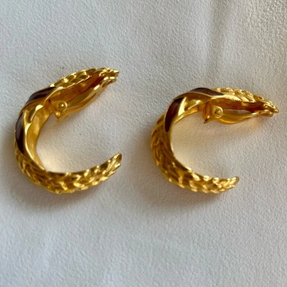 Vintage Karl Lagerfeld Clip on Earrings - Picture 6 of 16